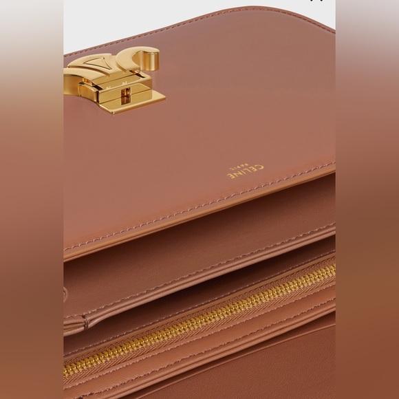 CELINE CLASSIQUE TRIOMPHE BAG IN SHINY CALFSKIN IN BRONZE - Picture 3 of 12